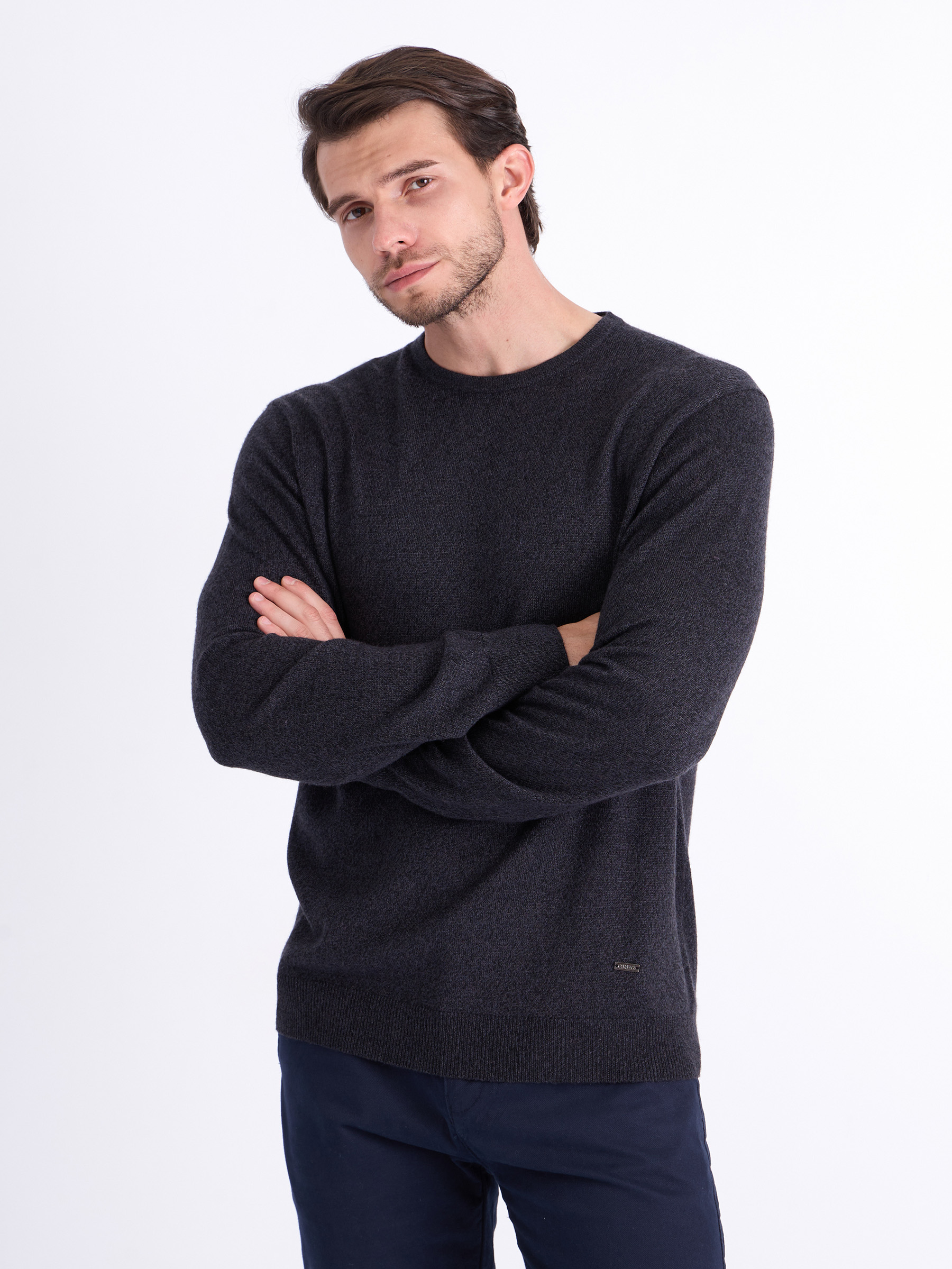 G121-DA601 серый/черный Джемпер мужской