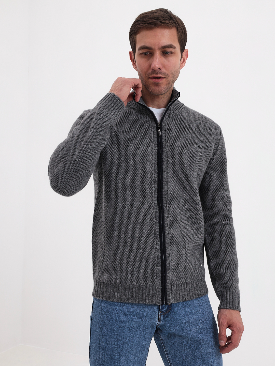 G139-соты D2 (серый) Жакет мужской