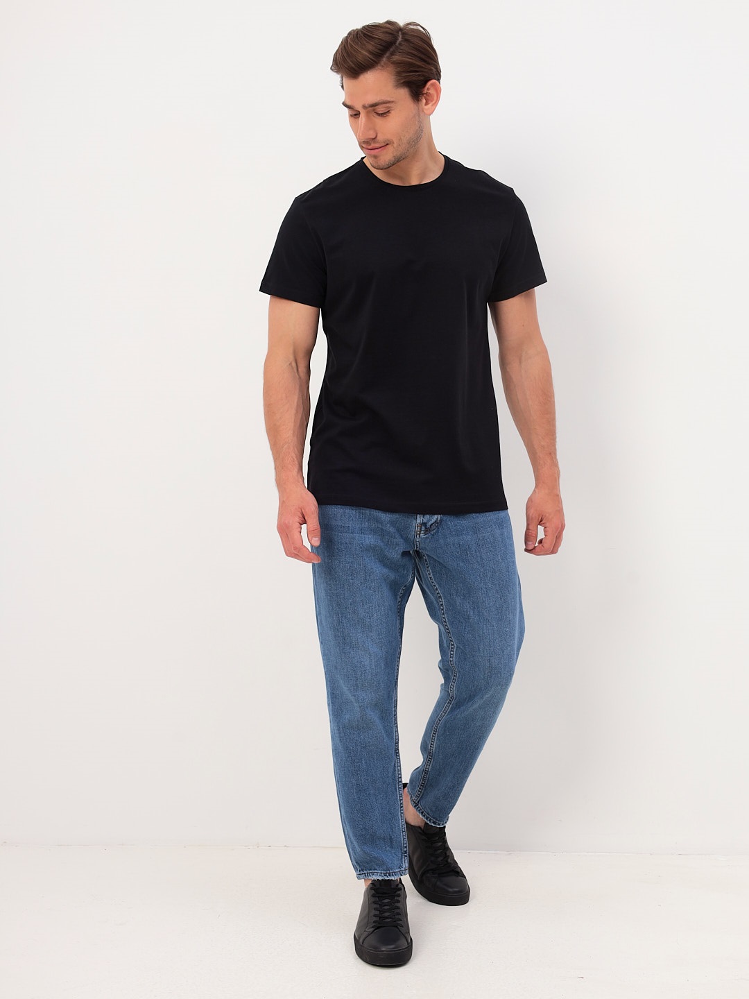 G145-KO-HJ-90023-N (черный) Футболка мужская короткий рукав