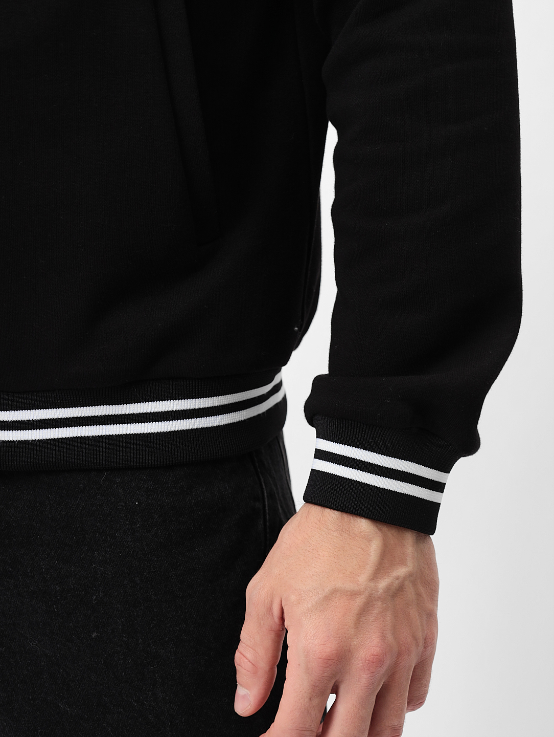 G174-B-чёрный Толстовка муж. дл. рукав