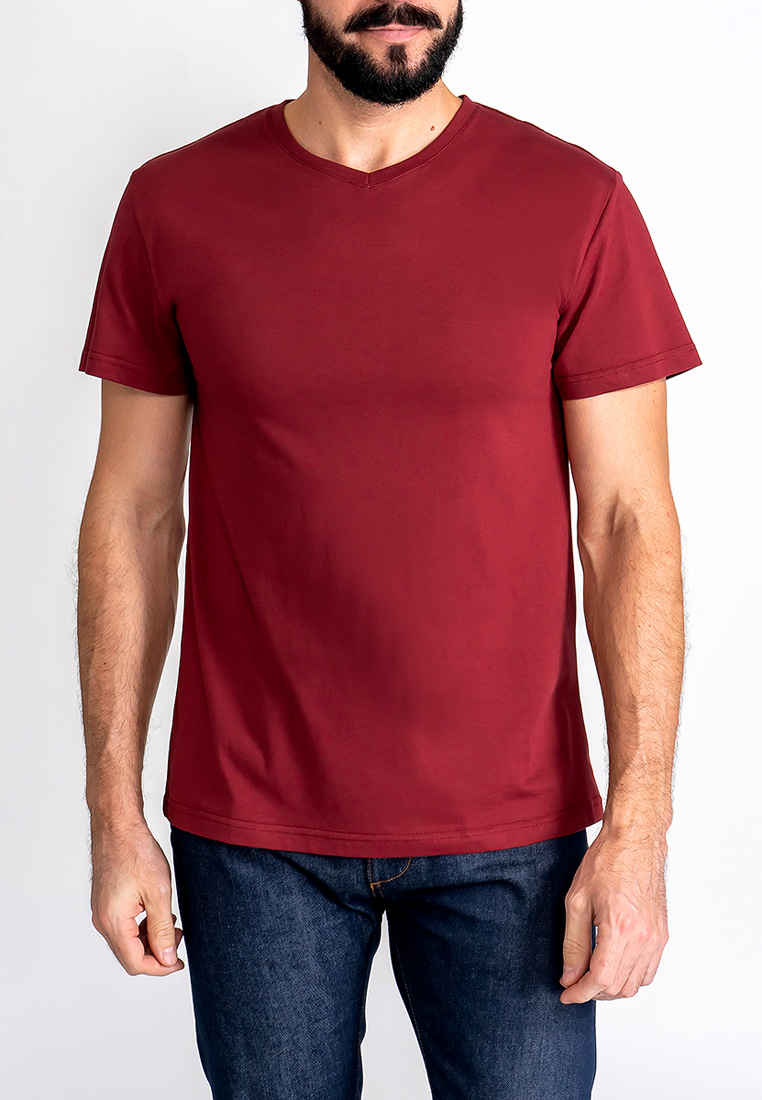 G146-RD-1061_R (бордовый) Футболка мужская короткий рукав
