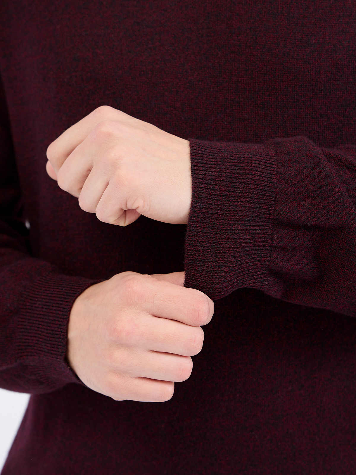 G121-DA491 бордо/черный Джемпер мужской