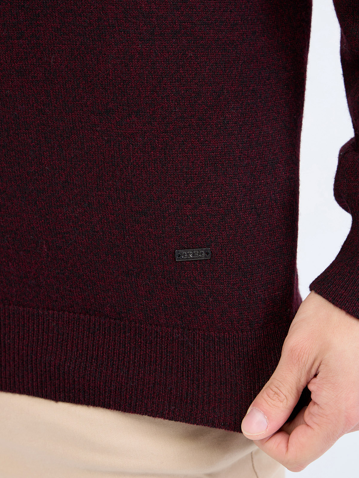 G121-DA491 бордо/черный Джемпер мужской