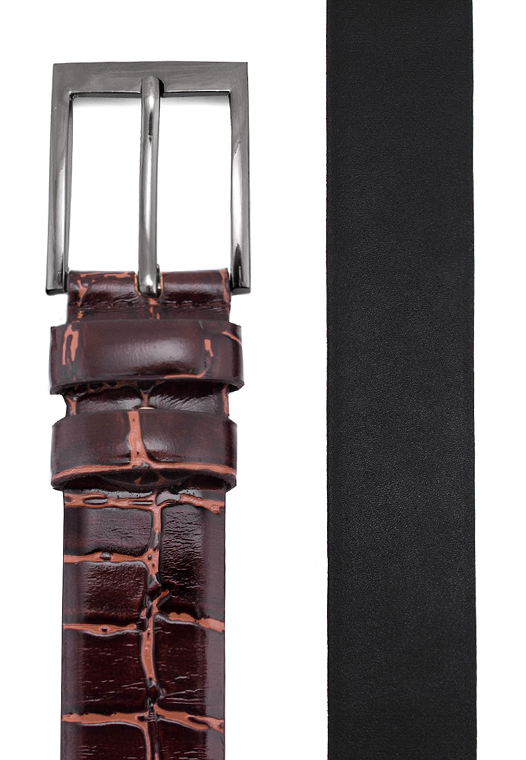 Cr10 к.крокодил коньяк Ремень кожаный мужской