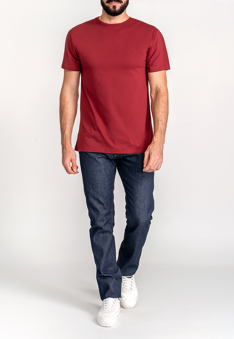 G145-RD-1061 (бордовый) Футболка мужская короткий рукав