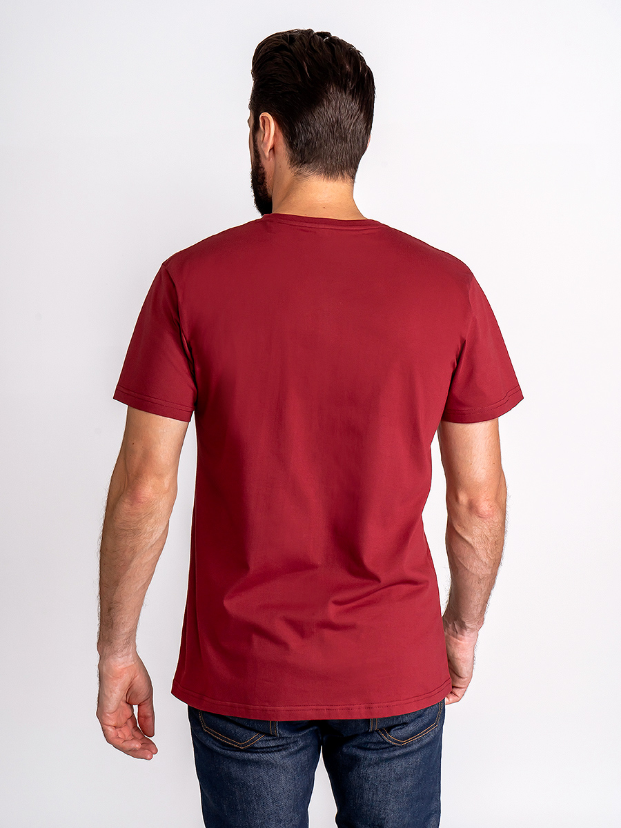 G145-RD-1061 (бордовый) Футболка мужская короткий рукав