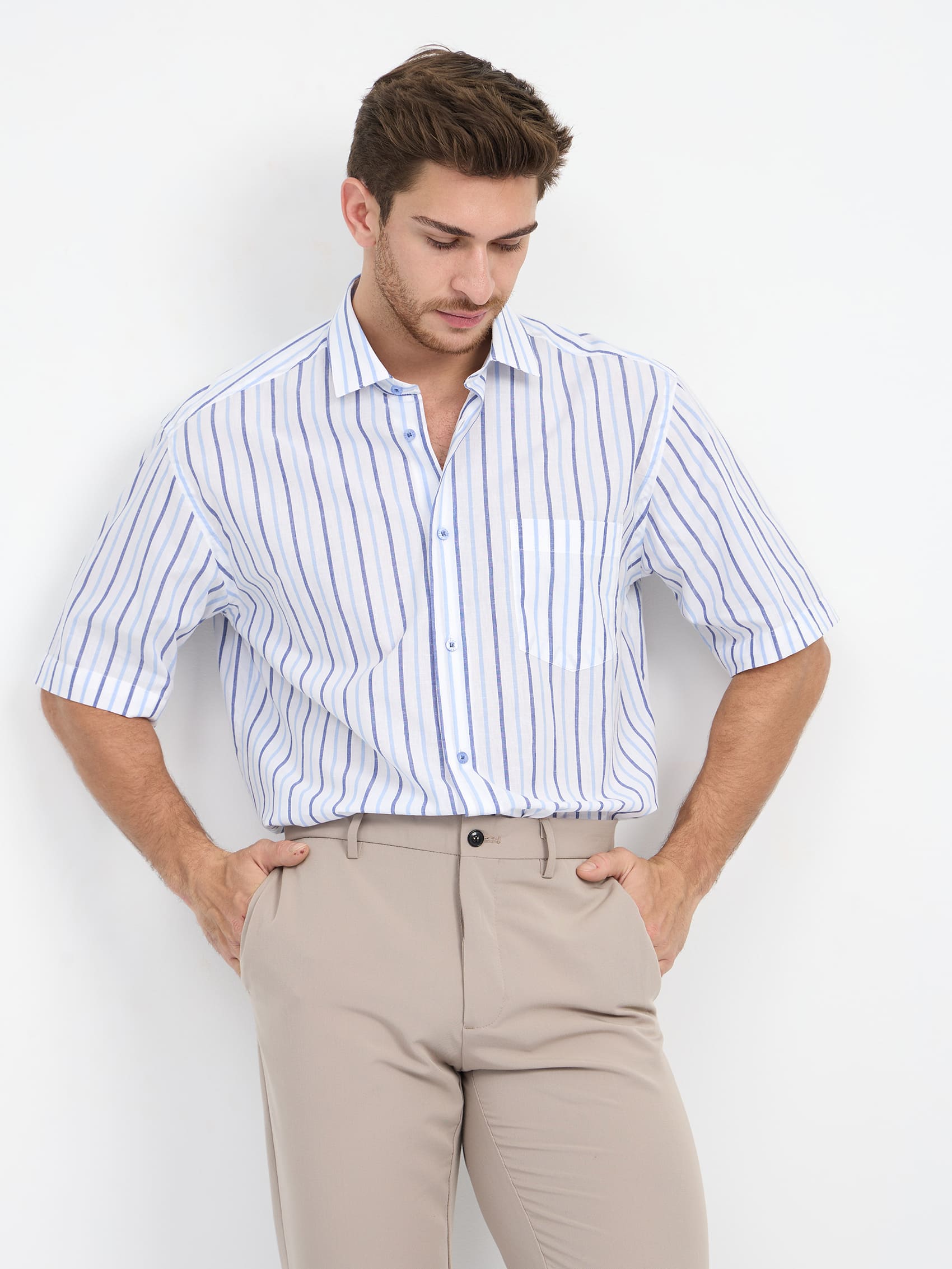 121/207/0236/C/1p Сорочка мужская короткий рукав