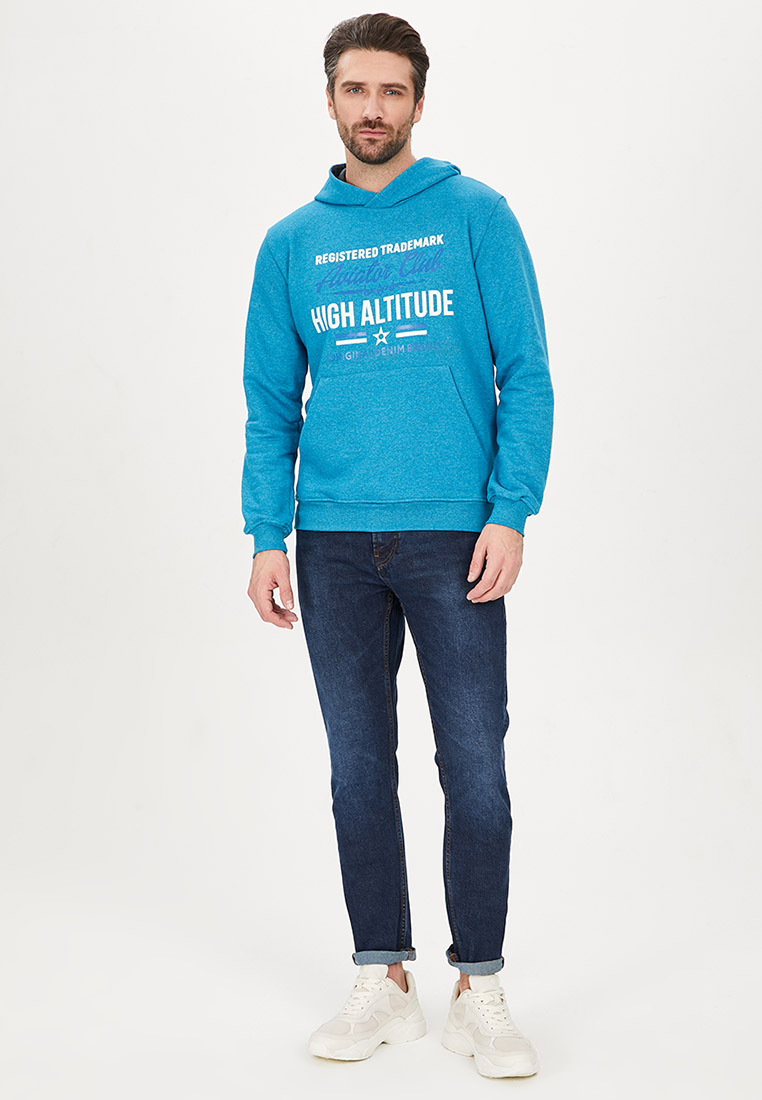 G171-Aviator (бирюза) Худи мужское