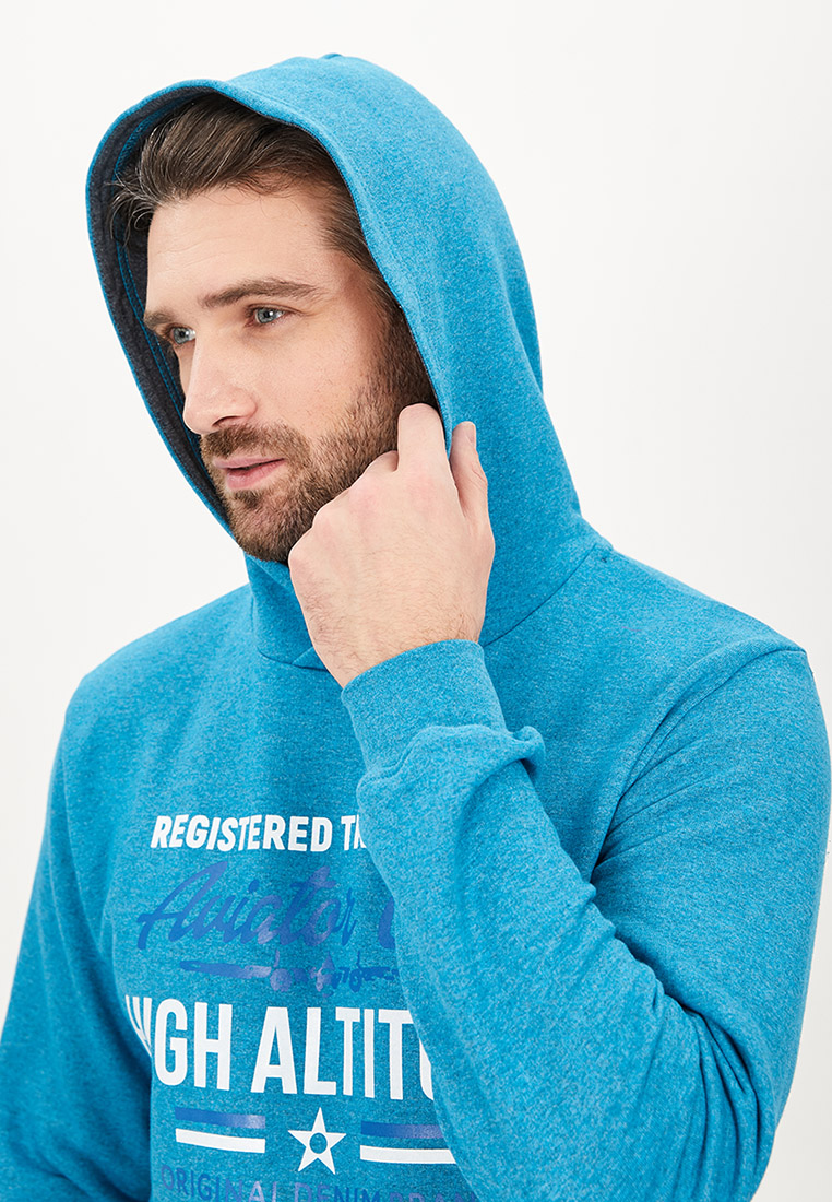 G171-Aviator (бирюза) Худи мужское