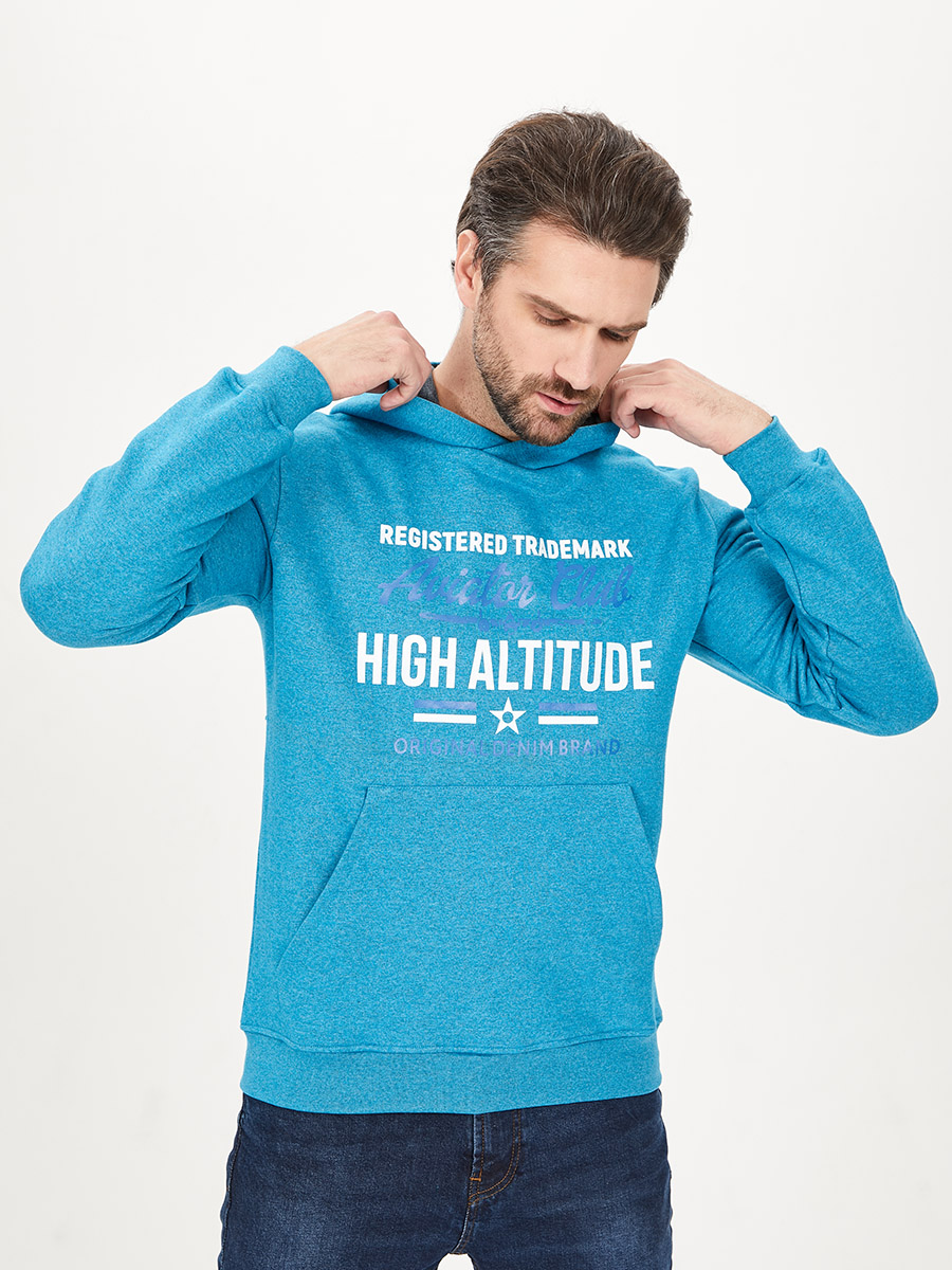 G171-Aviator (бирюза) Худи мужское