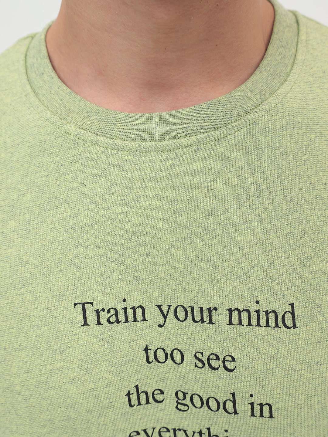 G121-Quote-RM-8001 1*1(лайм м) Свитшот мужской