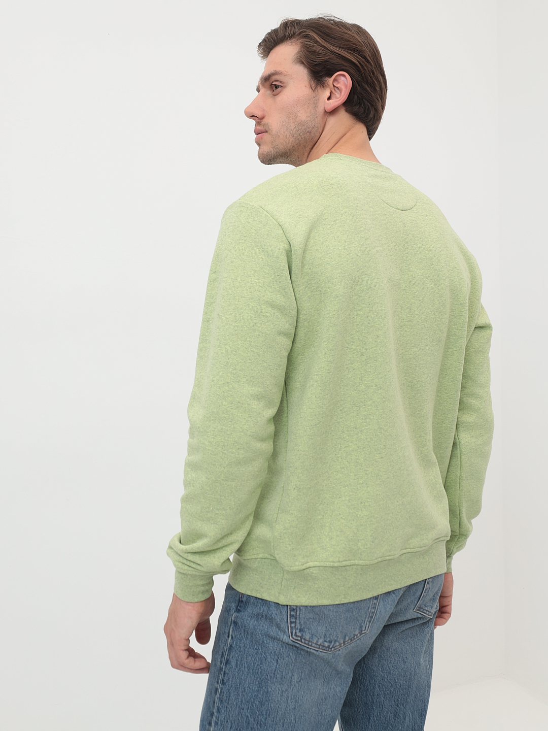 G121-Quote-RM-8001 1*1(лайм м) Свитшот мужской