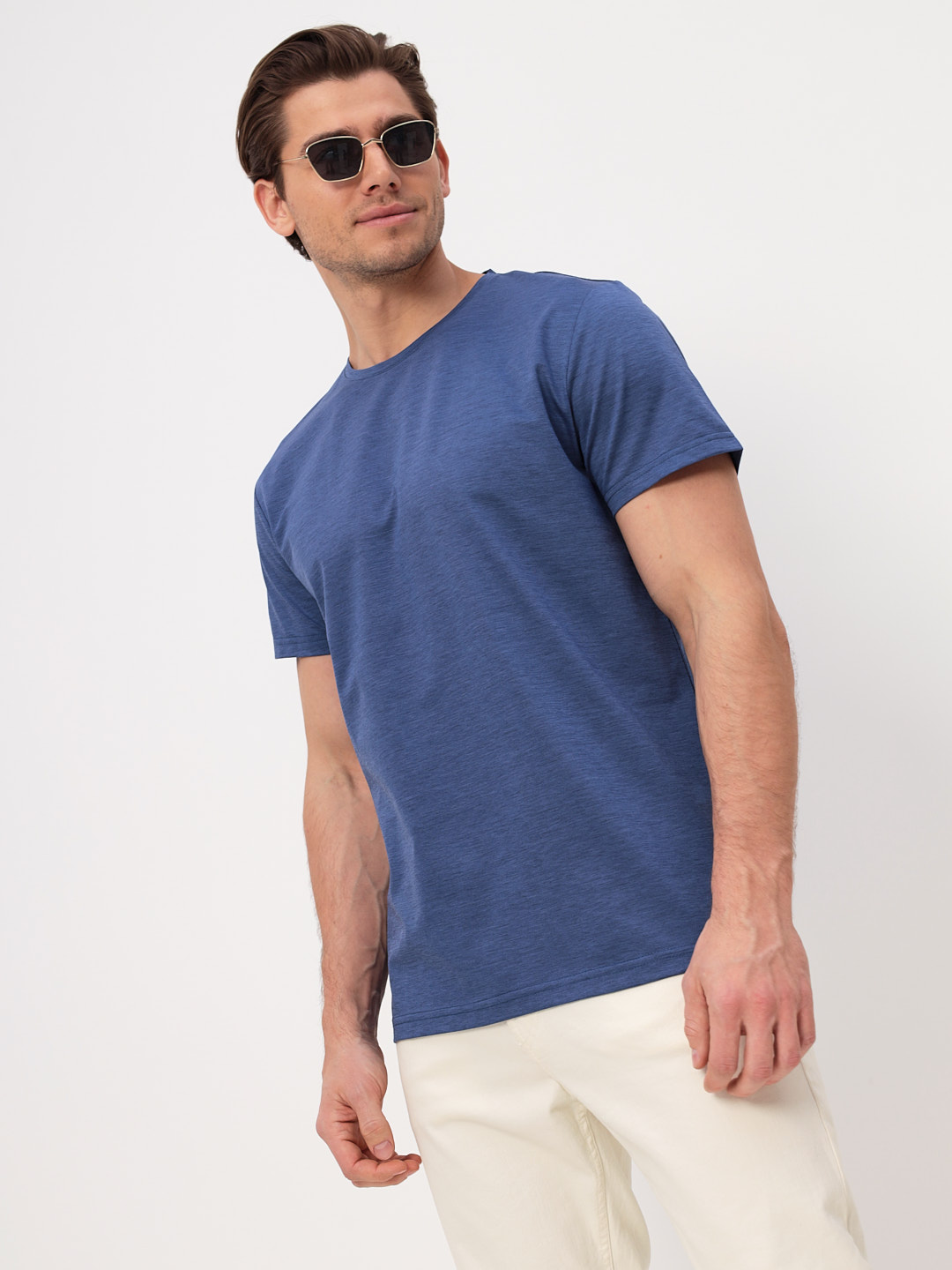 G145-PM4T-LT1631 (синий) Футболка мужская короткий рукав