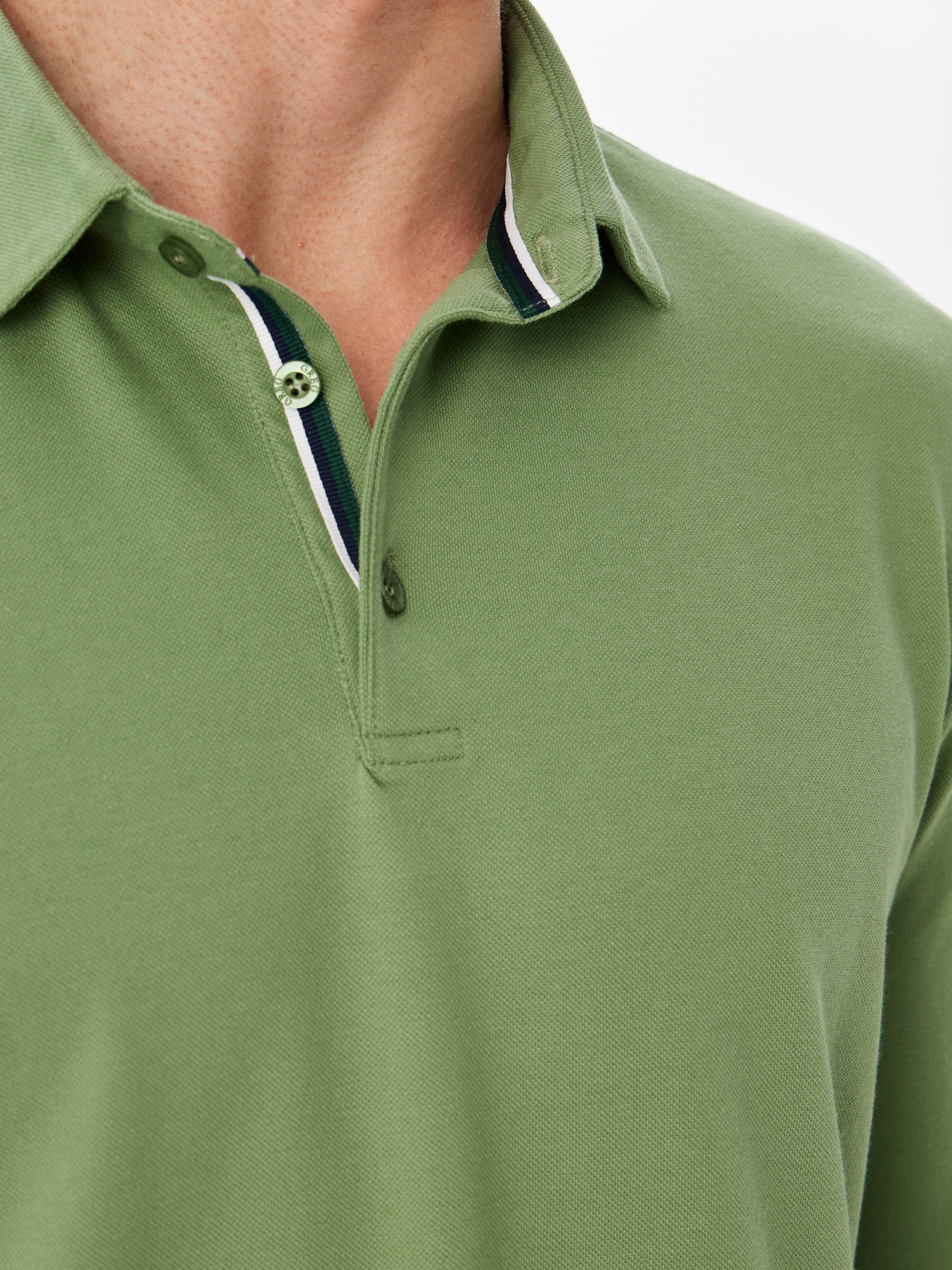 G155-PO124T-SA2096 (хаки)_V Джемпер мужской с воротником поло