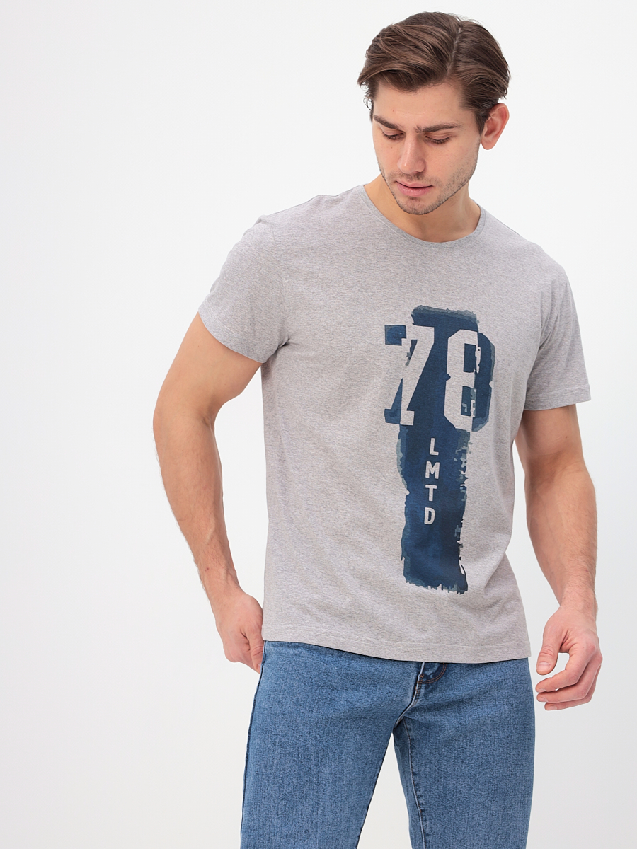 G145-78LMTD (св.серый м.) Футболка мужская короткий рукав