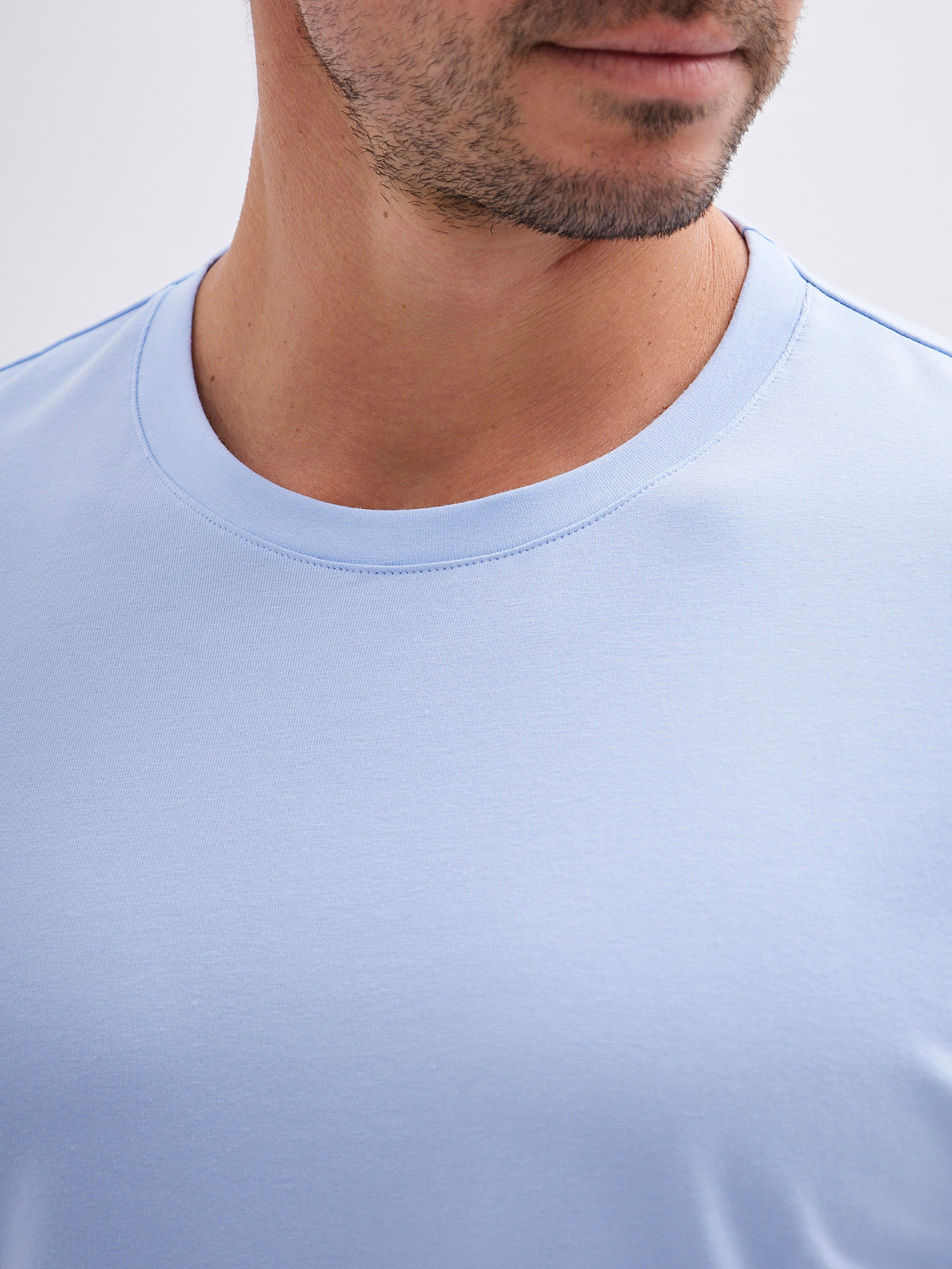 G145-KO-SA-S5120-N (св.голубой) Футболка мужская короткий рукав