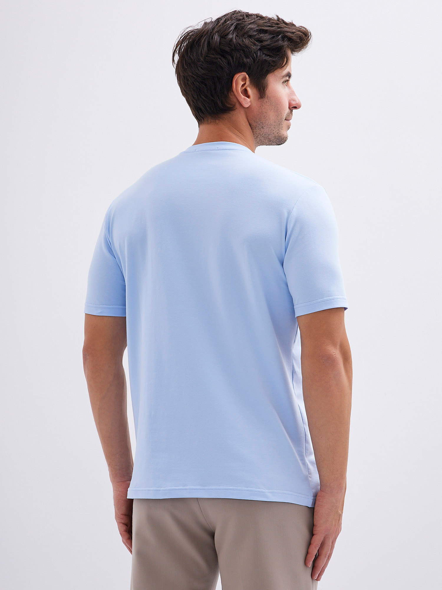 G145-KO-SA-S5120-N (св.голубой) Футболка мужская короткий рукав