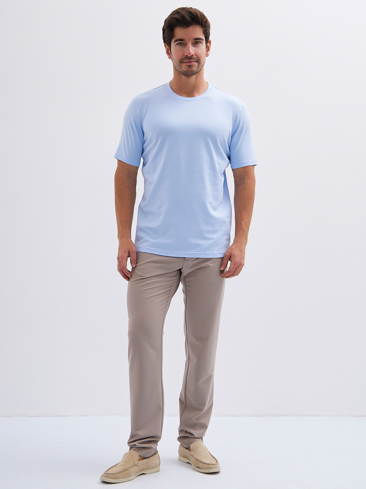 G145-KO-SA-S5120-N (св.голубой) Футболка мужская короткий рукав