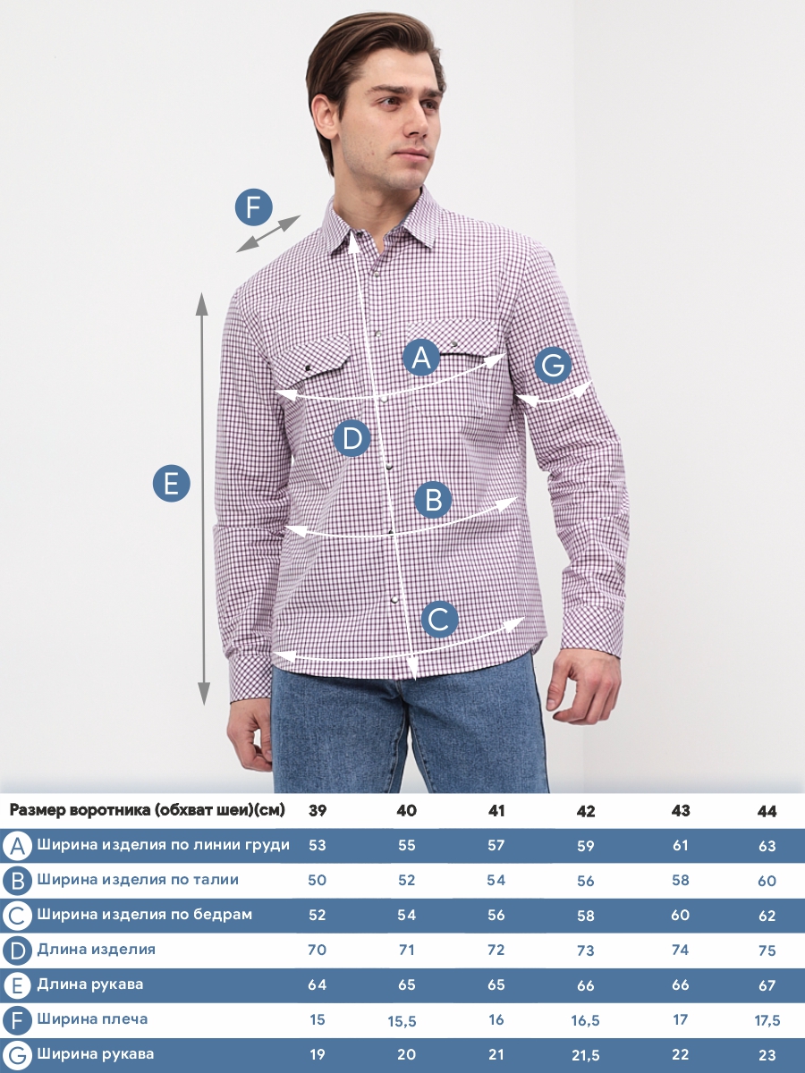 175/111/8011/ZN/1 Сорочка мужская длинный рукав