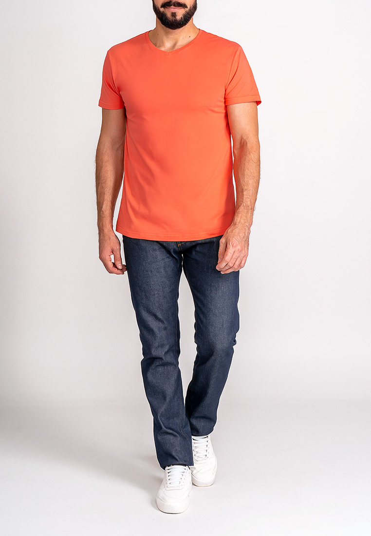 G146-RD-9012 (коралл) Футболка мужская короткий рукав
