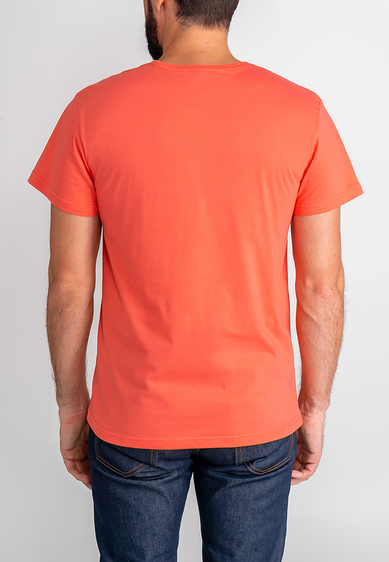 G146-RD-9012 (коралл) Футболка мужская короткий рукав