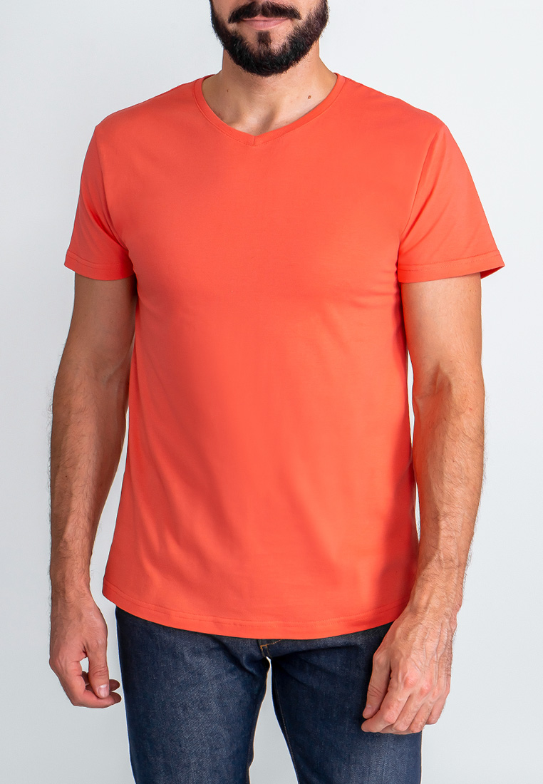 G146-RD-9012 (коралл) Футболка мужская короткий рукав