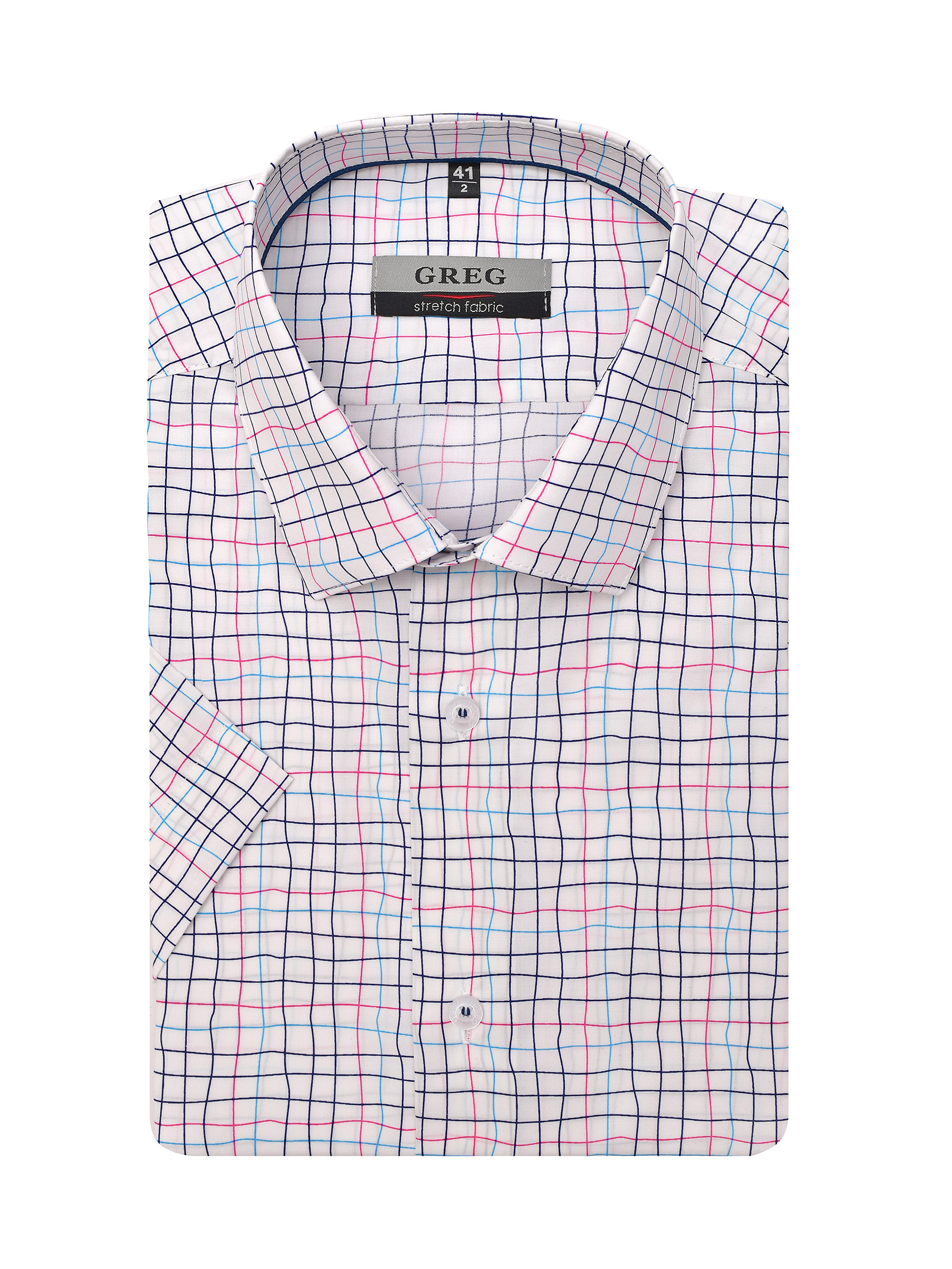 125/207/2647/Z/1p STRETCH Сорочка мужская короткий рукав