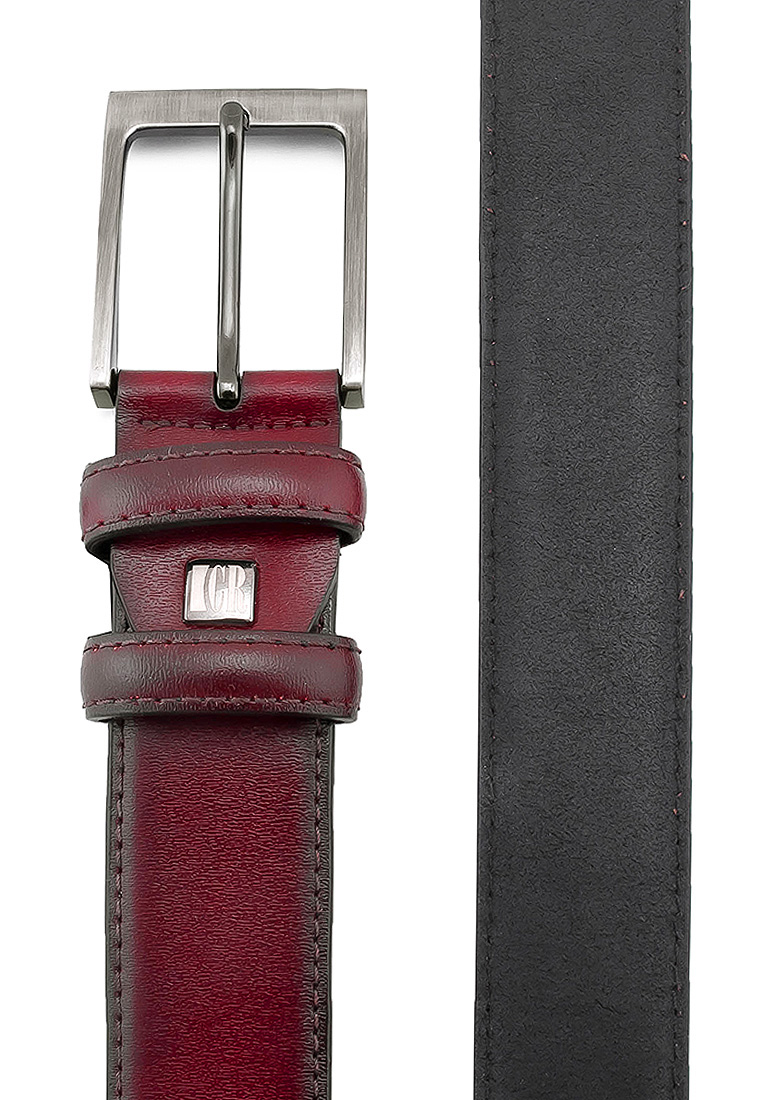 Crt18 гладк. бордо Ремень кожаный мужской