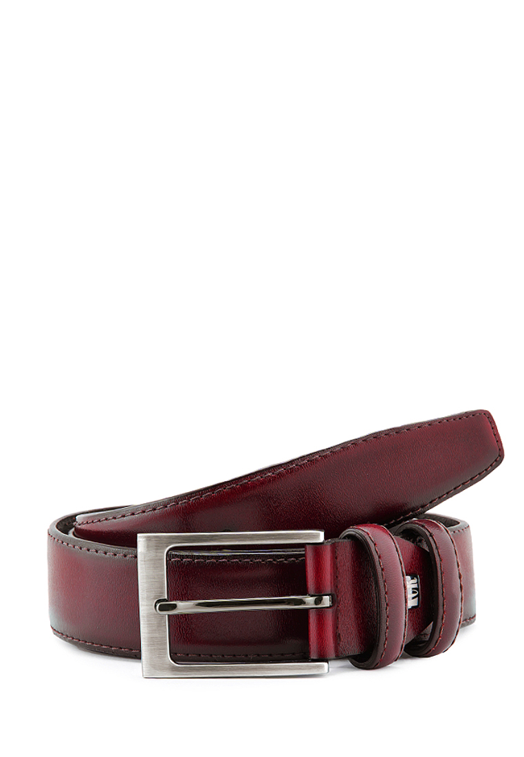 Crt18 гладк. бордо Ремень кожаный мужской