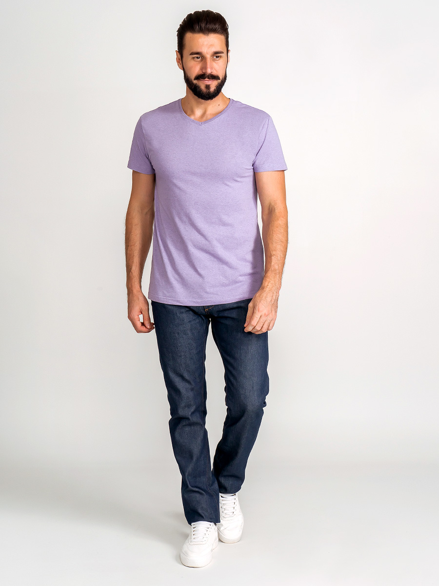 G146-RM-7001 (сирень м.) Футболка мужская короткий рукав