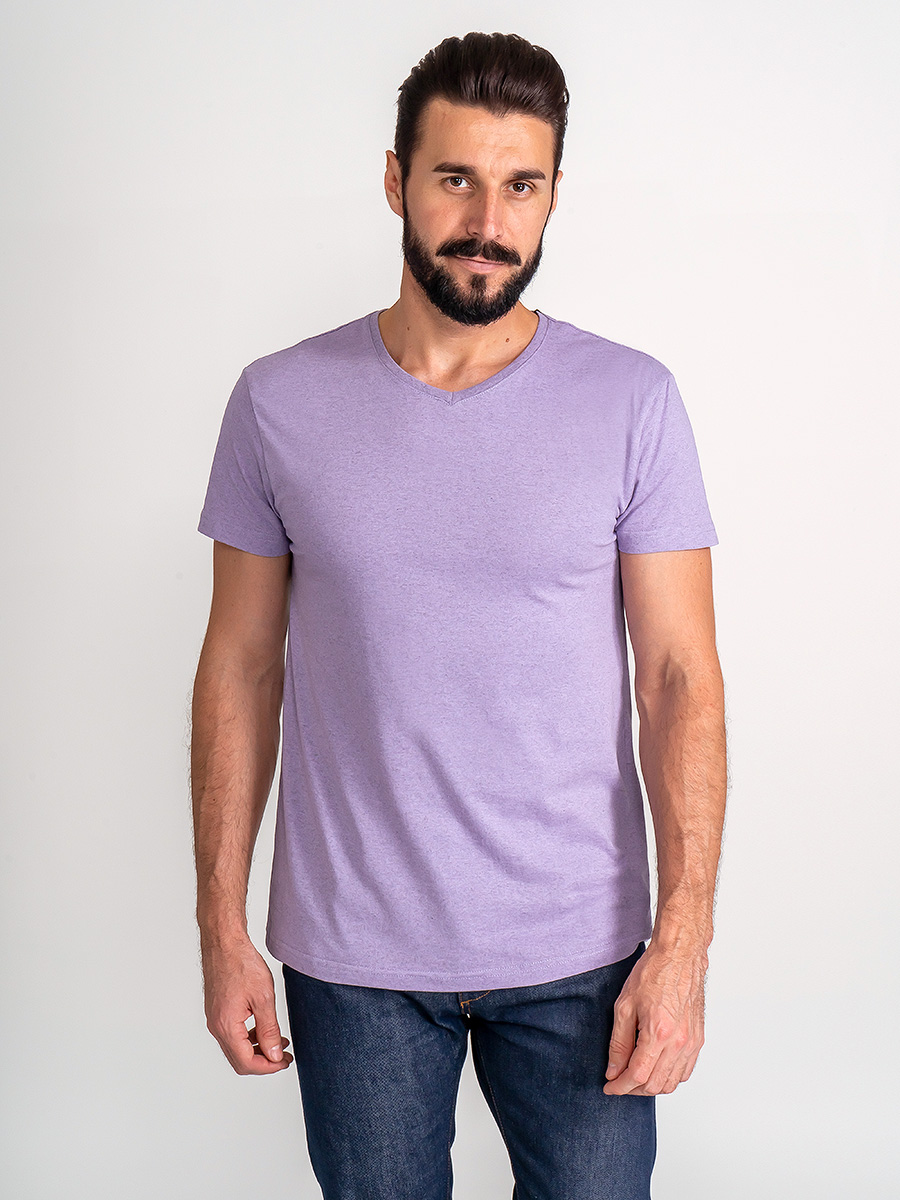 G146-RM-7001 (сирень м.) Футболка мужская короткий рукав