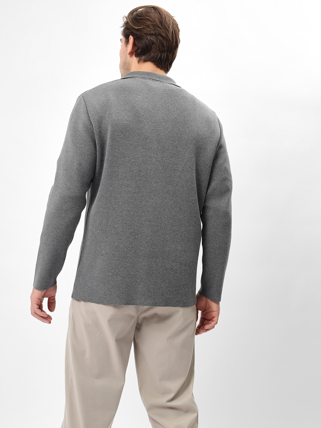 G136-KF-серый 355 Кардиган мужской