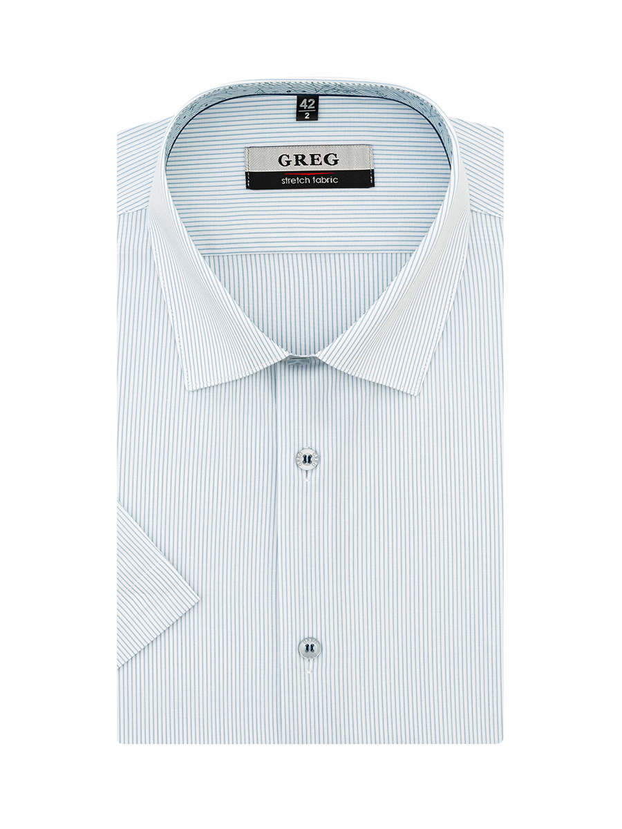 121/207/0373/ZN/1p STRETCH Сорочка мужская короткий рукав