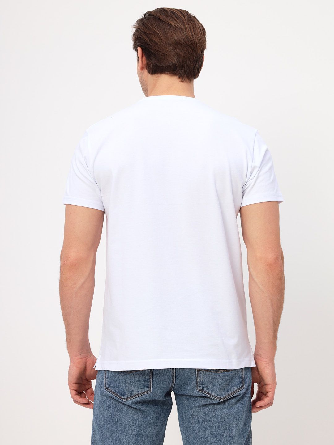 G145-PO-HJ-10002-4T (белый) Футболка мужская короткий рукав