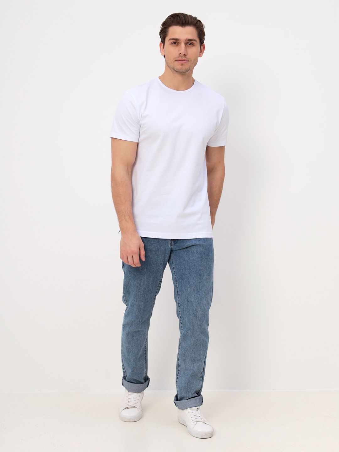 G145-PO-HJ-10002-4T (белый) Футболка мужская короткий рукав