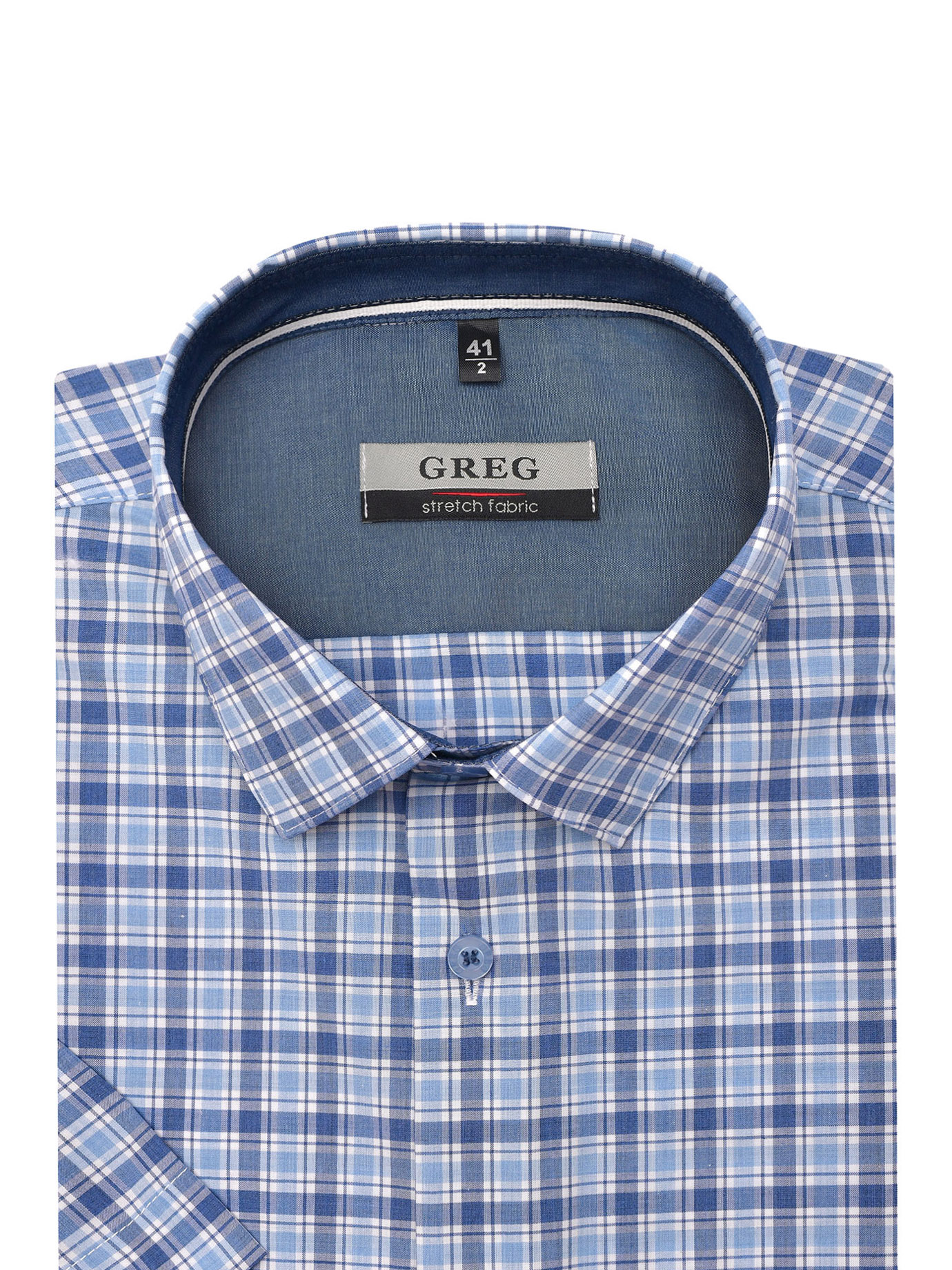 225/207/1968/ZN/1p STRETCH Сорочка мужская короткий рукав