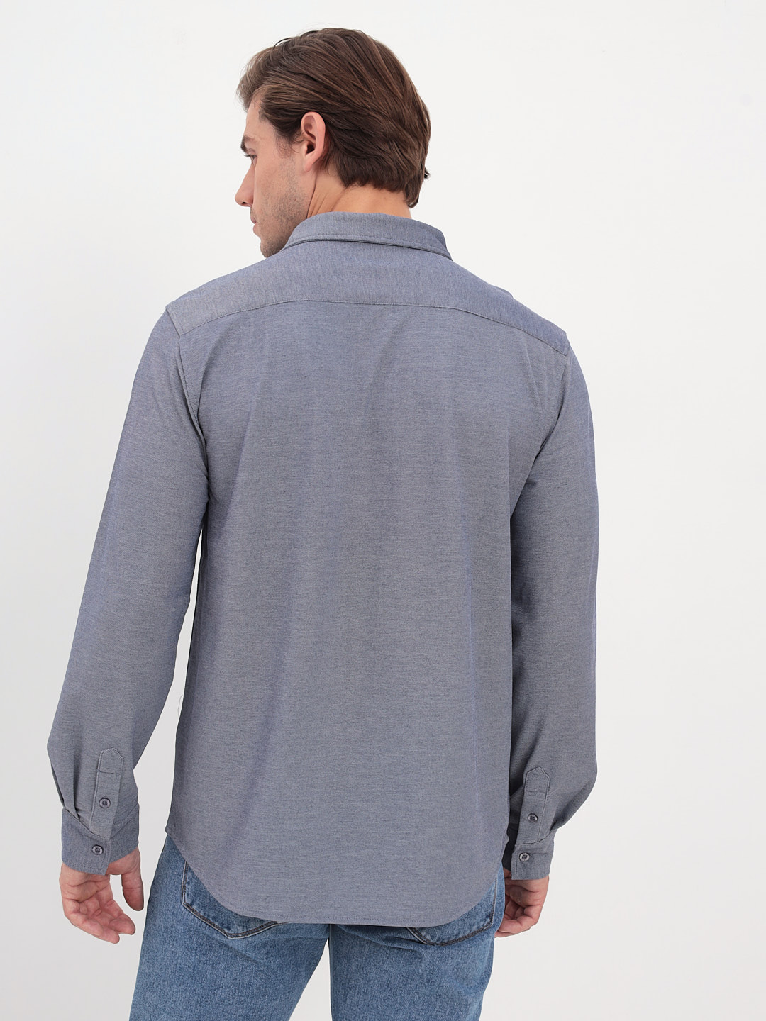 G148-RH03-2 (синий) Батник мужской трикотажный