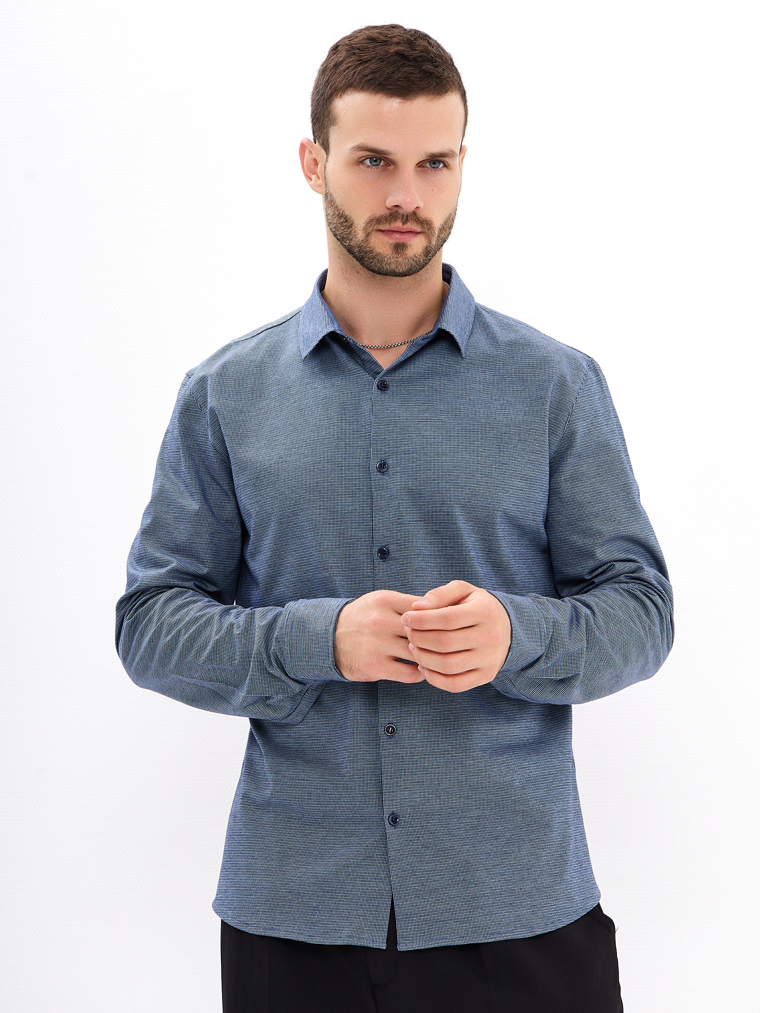 SK233/131/6952/ZN/1 Рубашка трикотажная мужская