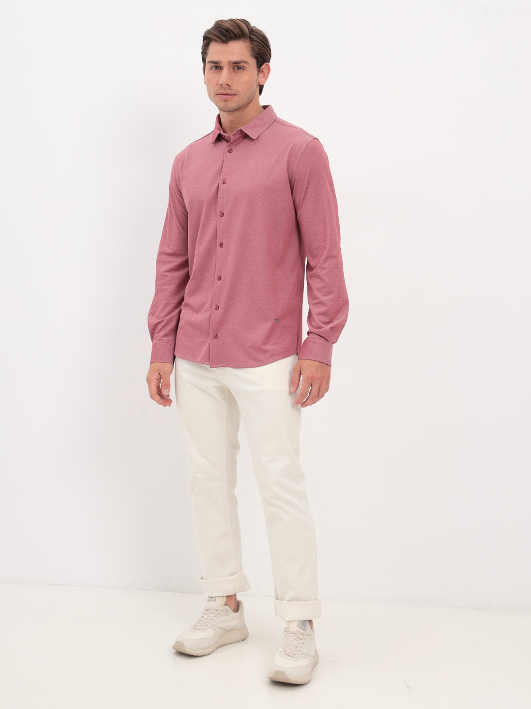 G148-RH03-26 (бордо) Батник мужской трикотажный