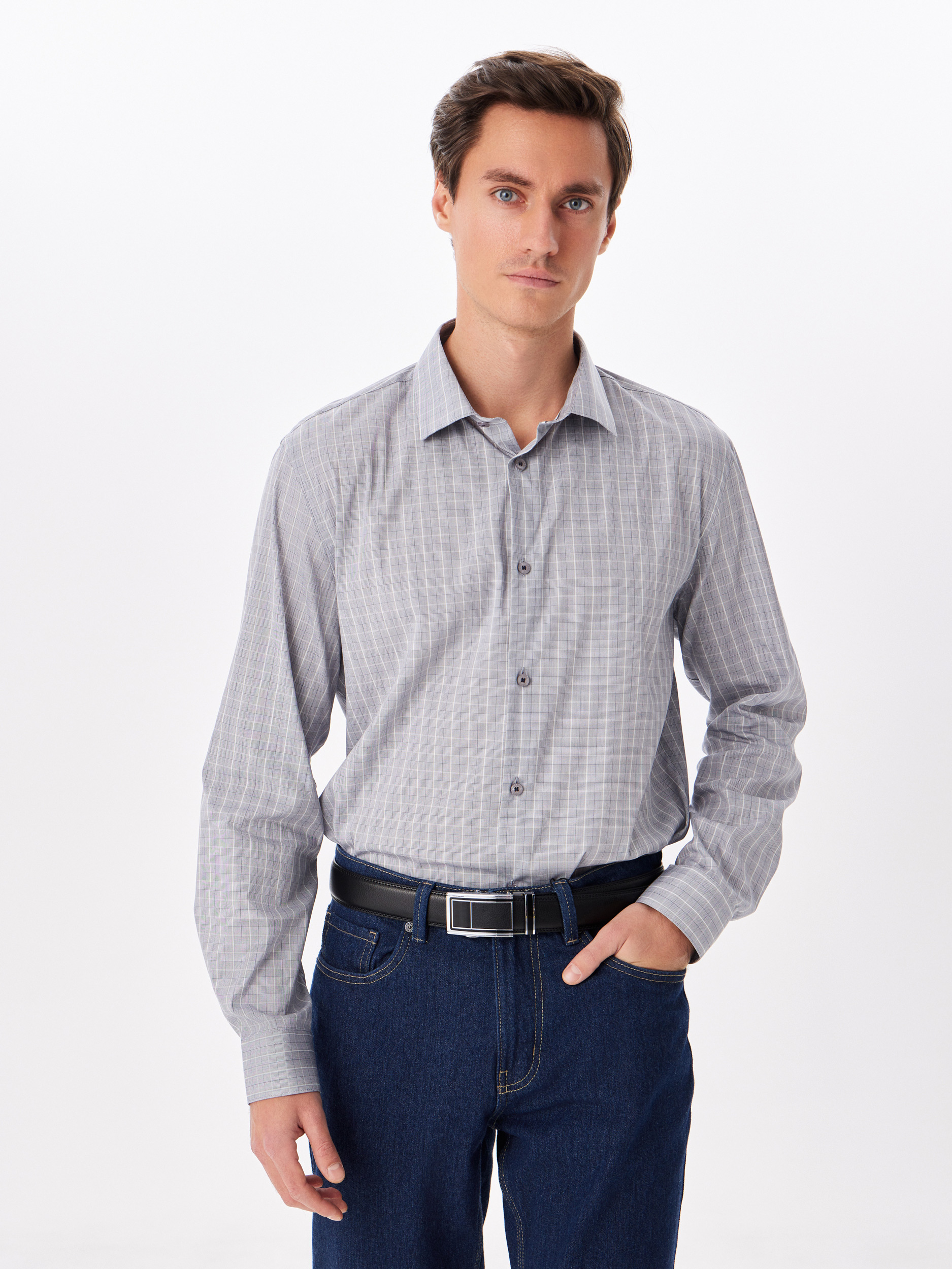 335/238/180/ZN/1p STRETCH Сорочка мужская длинный рукав