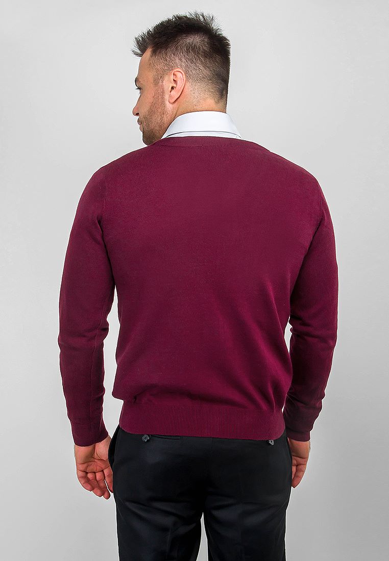 G135-12-цв.планка D2 (бордо) Кардиган мужской