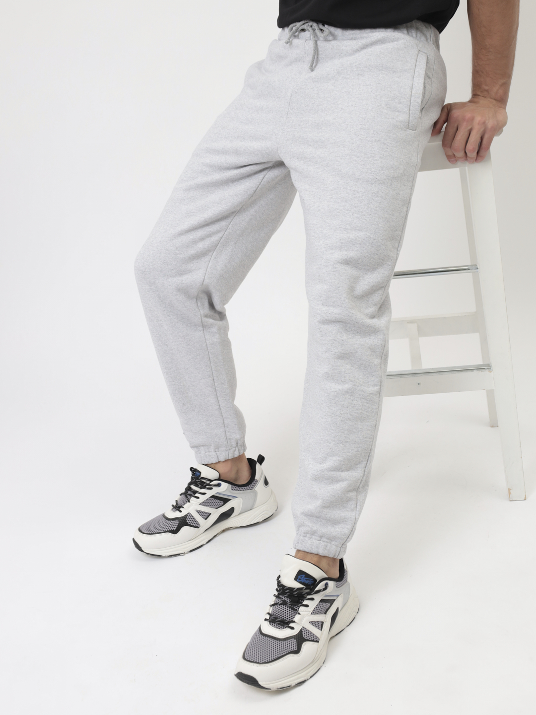 G-TRK-001K-св.-серый.м Брюки мужские трикотажные