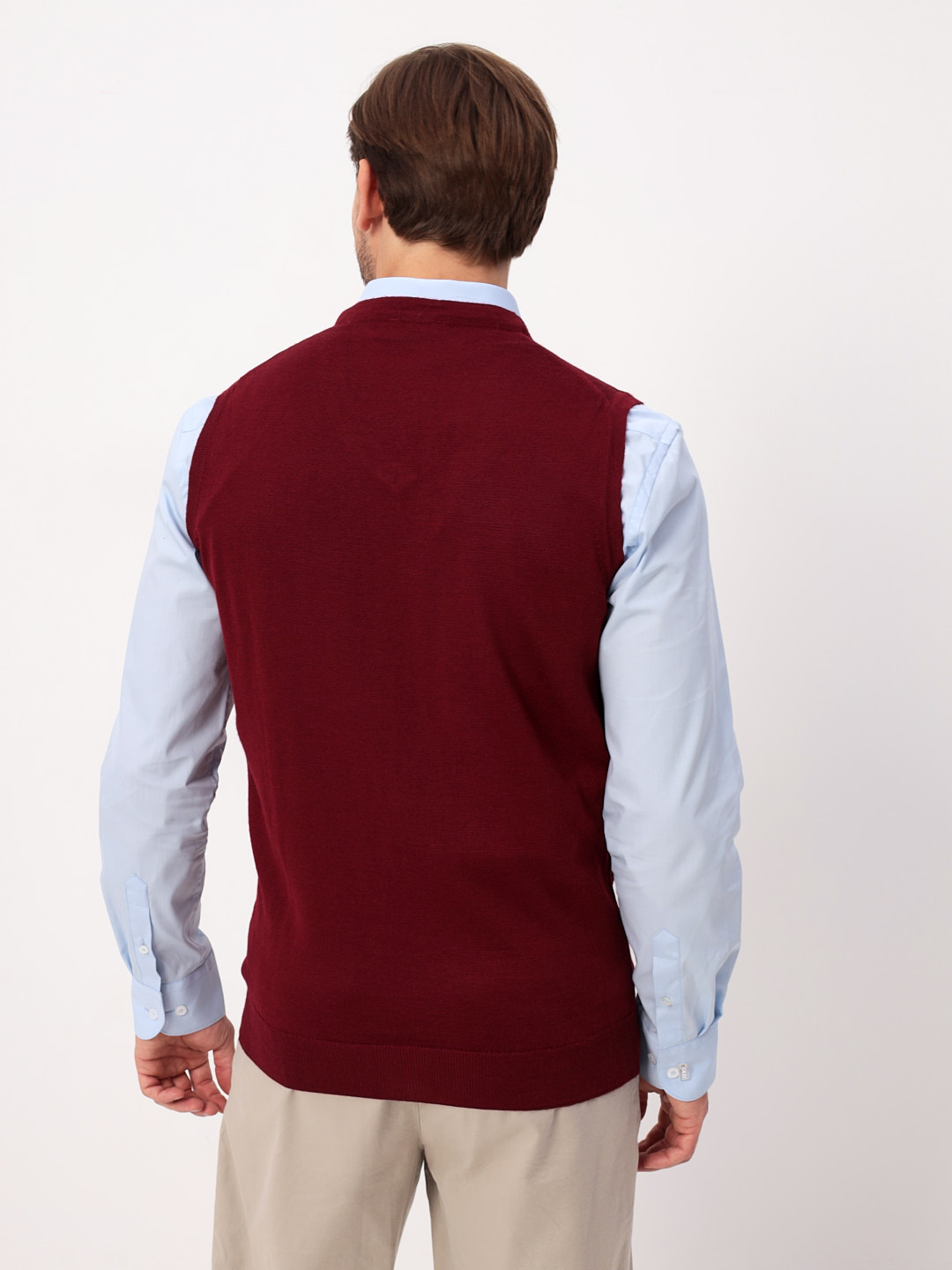 G125-AN221853А (бордо) Жилет мужской