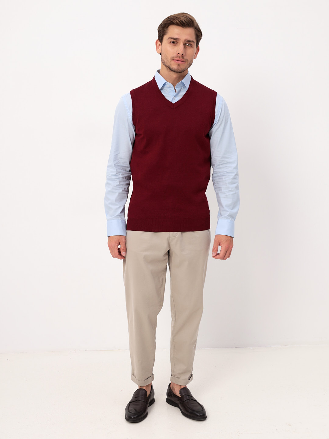 G125-AN221853А (бордо) Жилет мужской