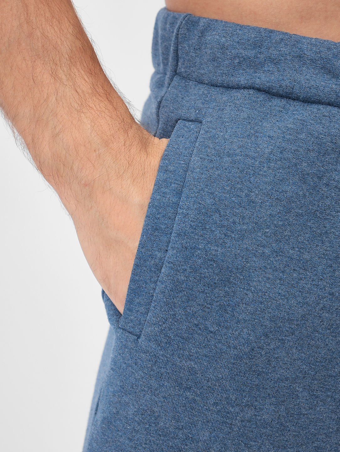 G-TRK-001K-син.джинс м. Брюки мужские трикотажные