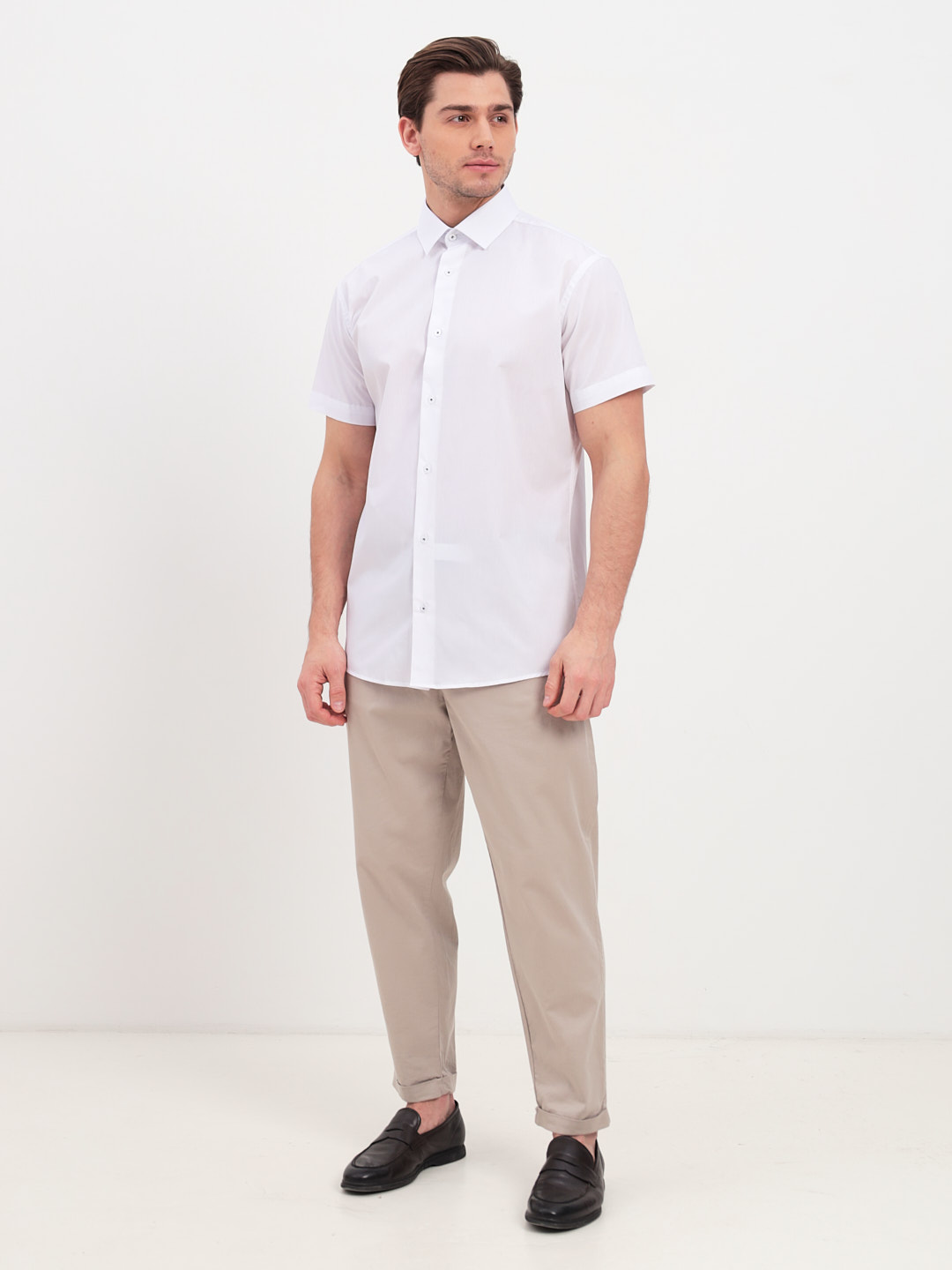 100/209/WH/Z/10p Сорочка мужская короткий рукав