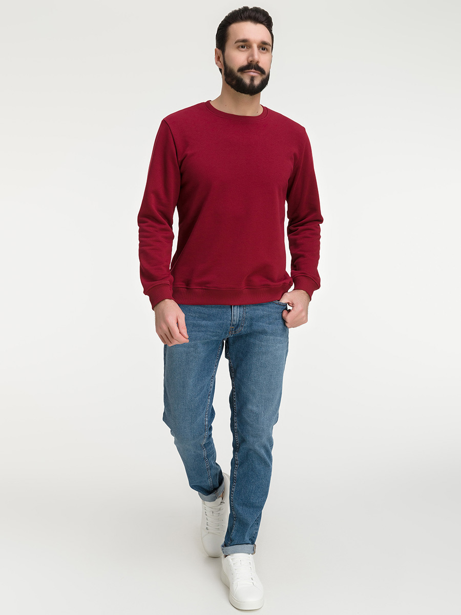 G121-OZ03-45_R (бордо) Свитшот мужской