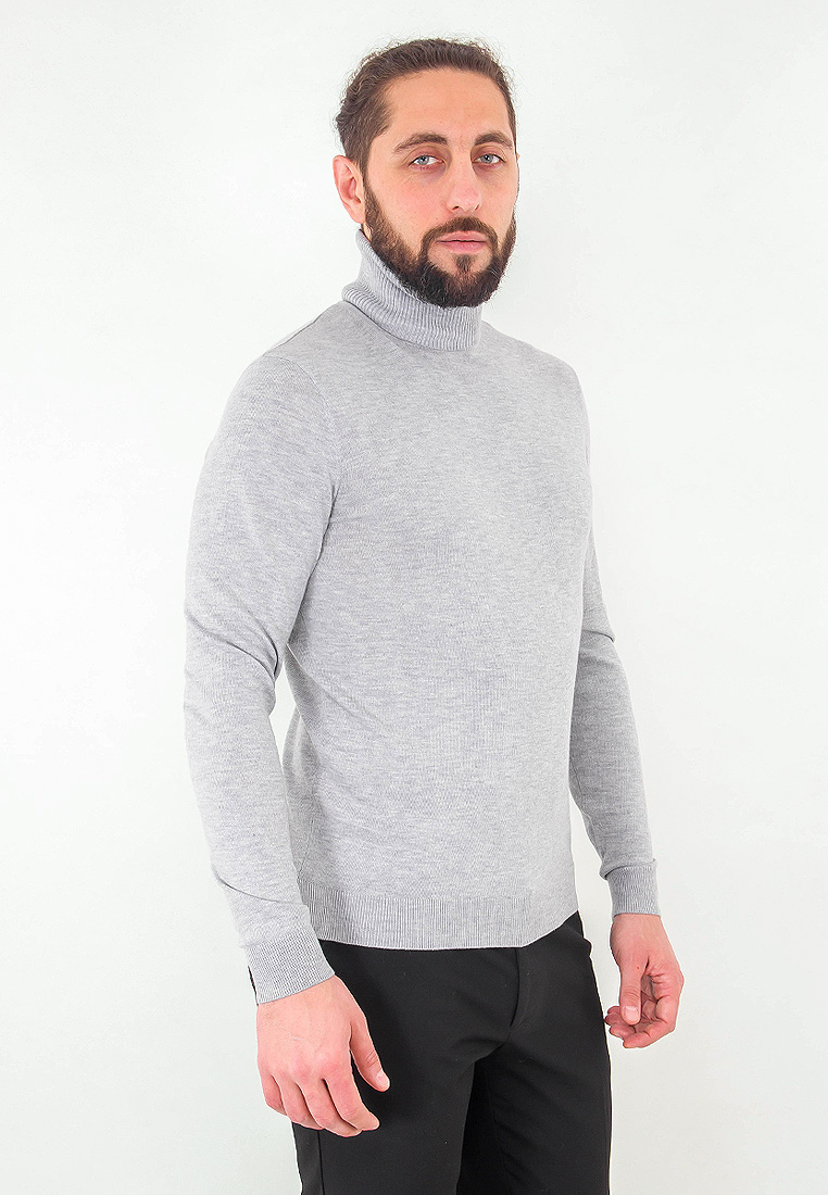 G123-30018 (св.серый меланж) Джемпер мужской