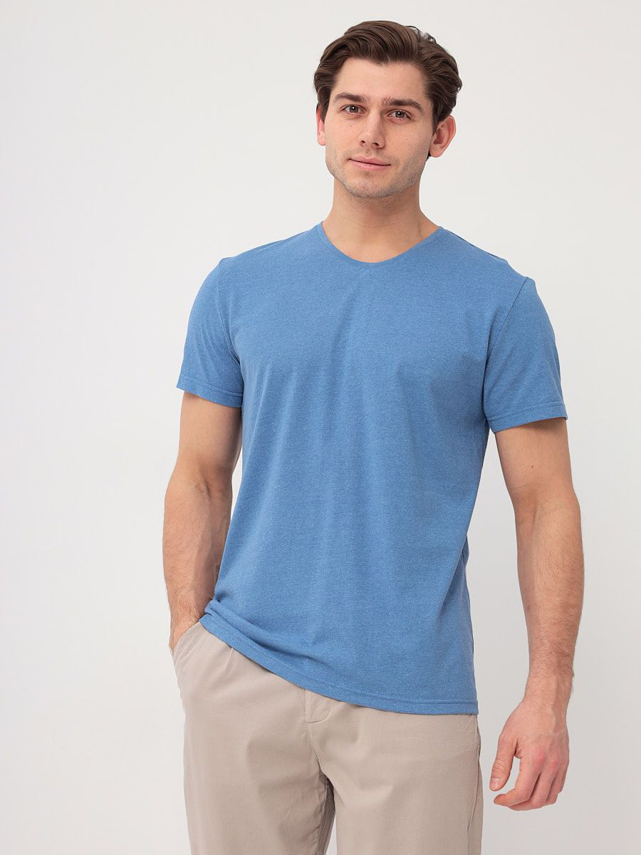 G145-KM-UT057 (св.джинс м.) Футболка мужская короткий рукав