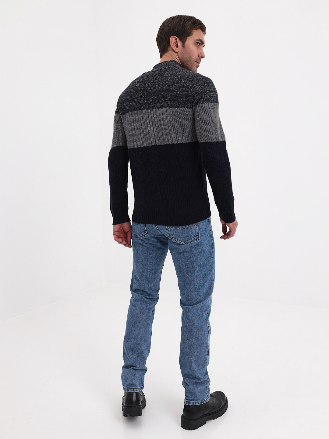 G139-полосы D1 (серый) Жакет мужской